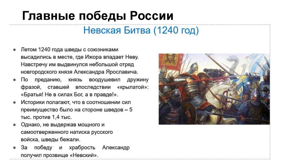 Главные победы России