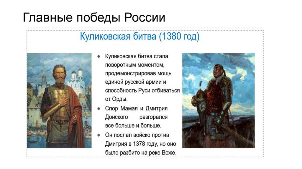 Главные победы России