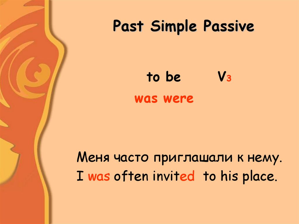 Past Simple Passive