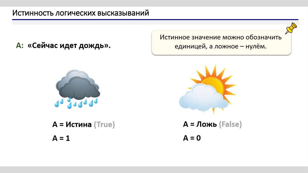 Истинность логических высказываний