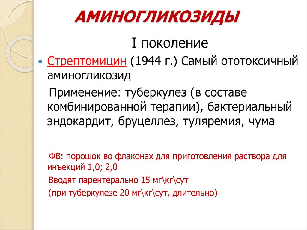 АМИНОГЛИКОЗИДЫ