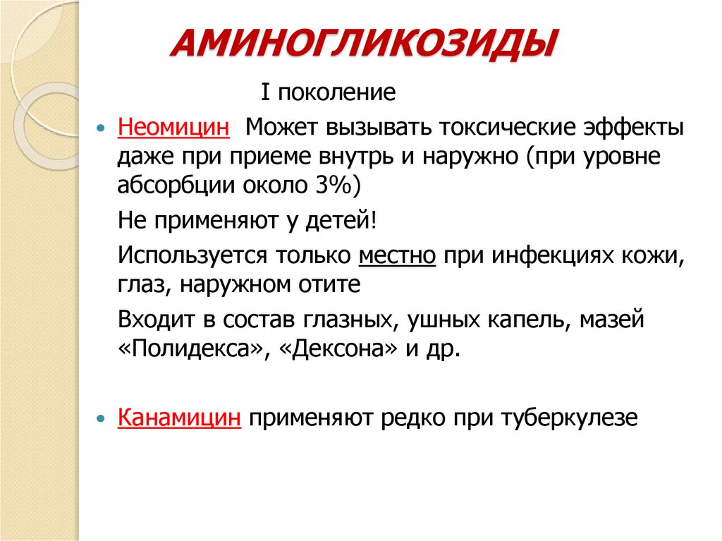 АМИНОГЛИКОЗИДЫ