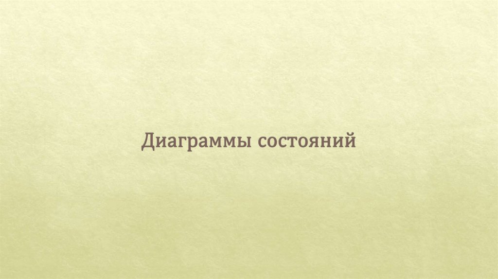 Диаграммы состояний