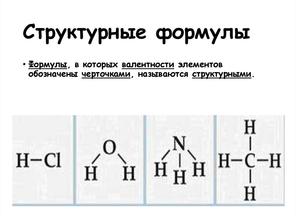 Структурные формулы