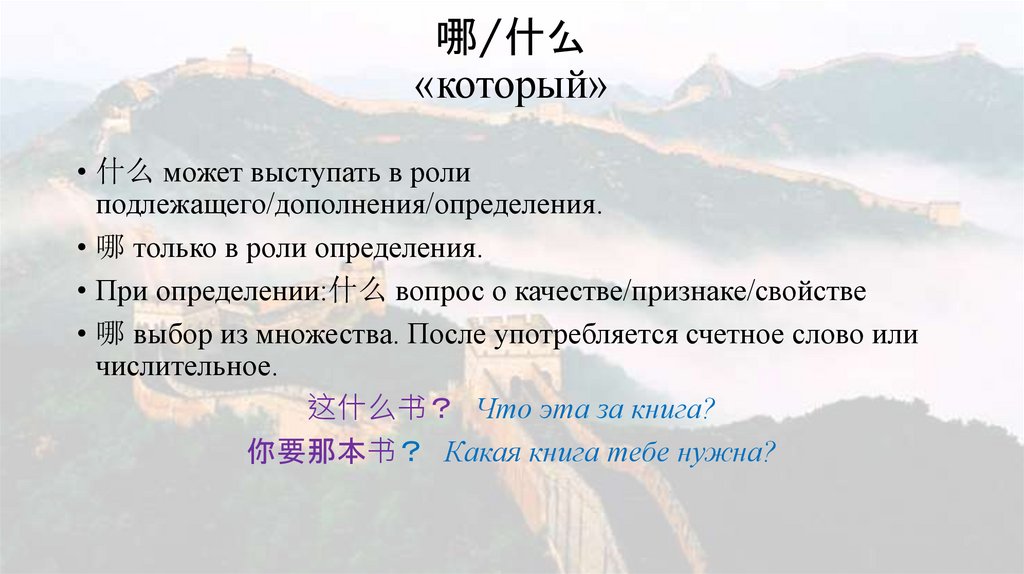 哪/什么 «который»
