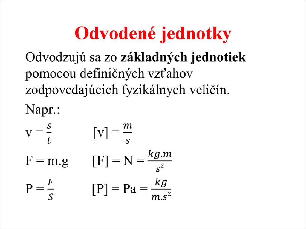 Odvodené jednotky