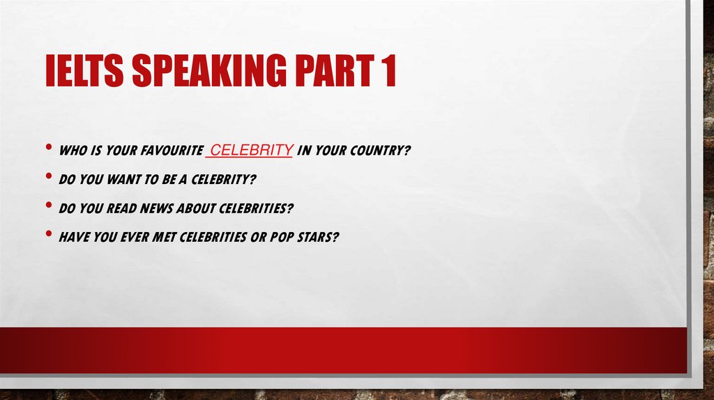 IELTS speaking part 1