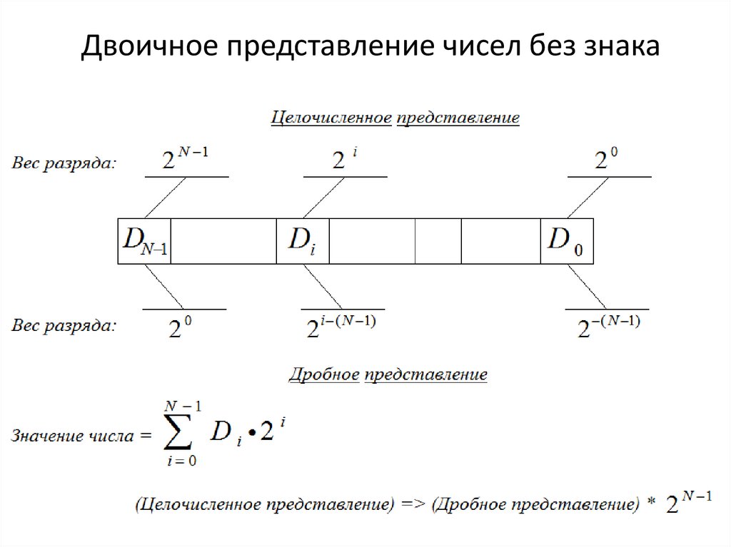 Двоичное представление чисел без знака