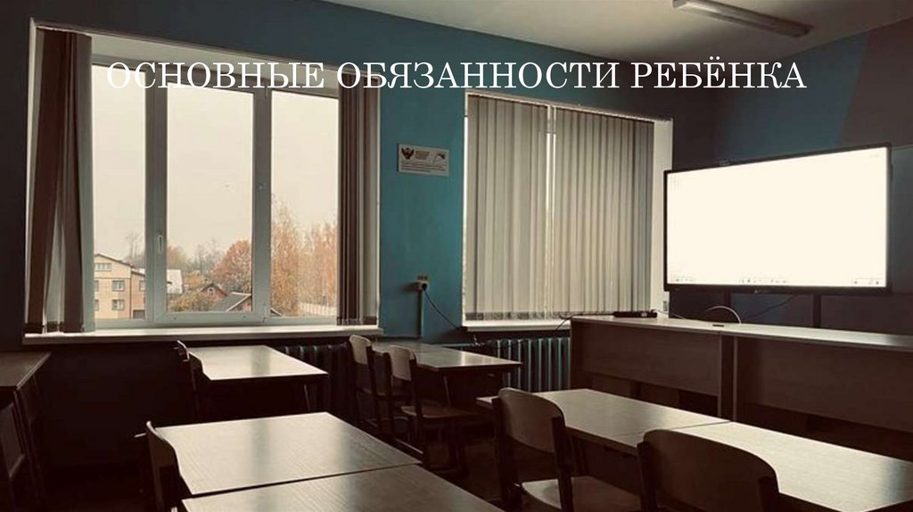 ОСНОВНЫЕ ОБЯЗАННОСТИ РЕБЁНКА