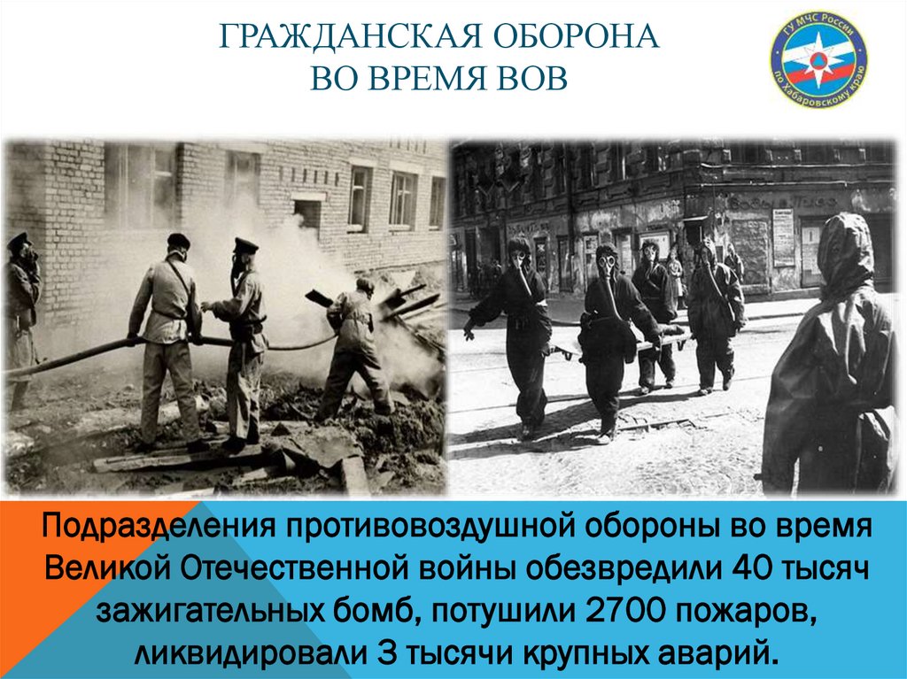 гражданская оборона во время ВОВ