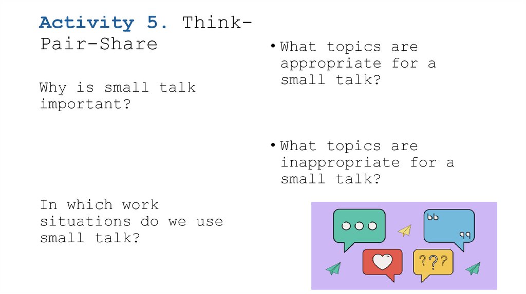 Activity 5. Think-Pair-Share