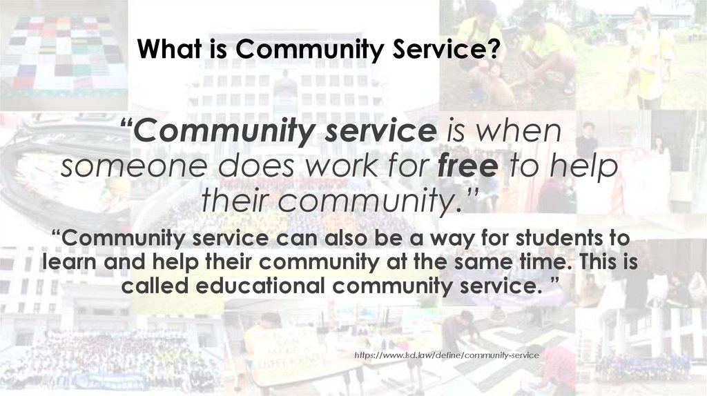 What is Community Service?