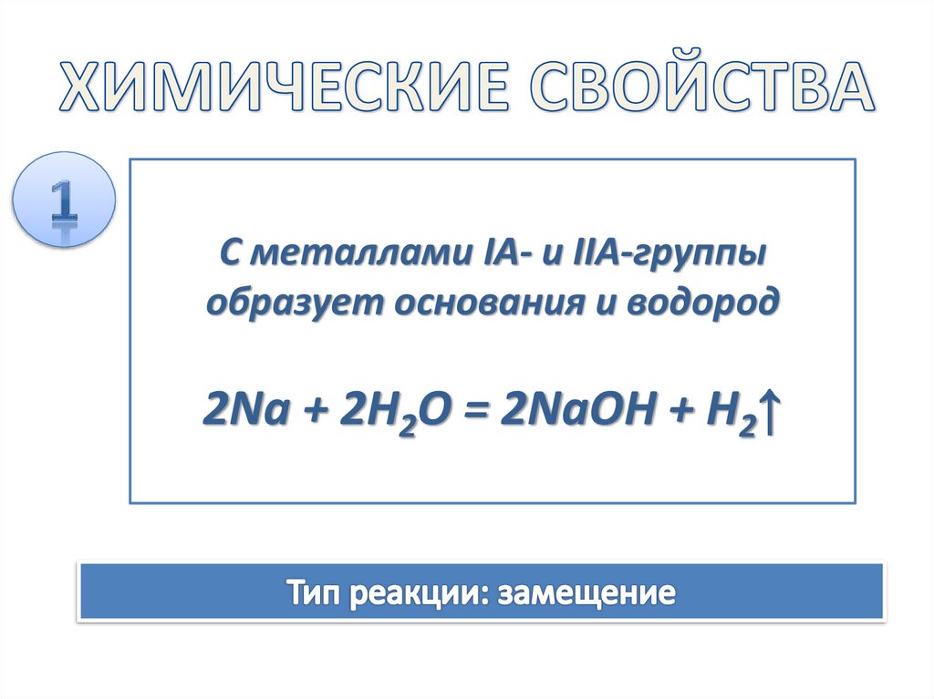 ХИМИЧЕСКИЕ СВОЙСТВА