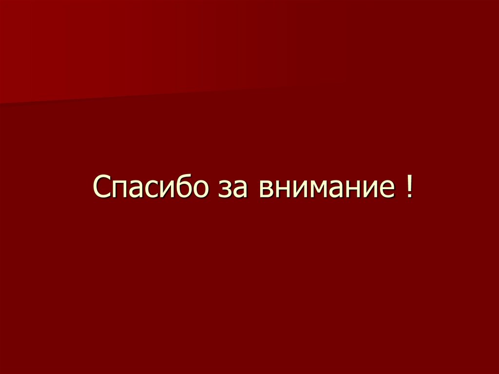 Спасибо за внимание !