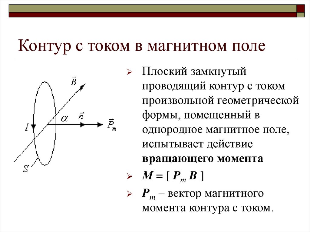 Контур с током в магнитном поле