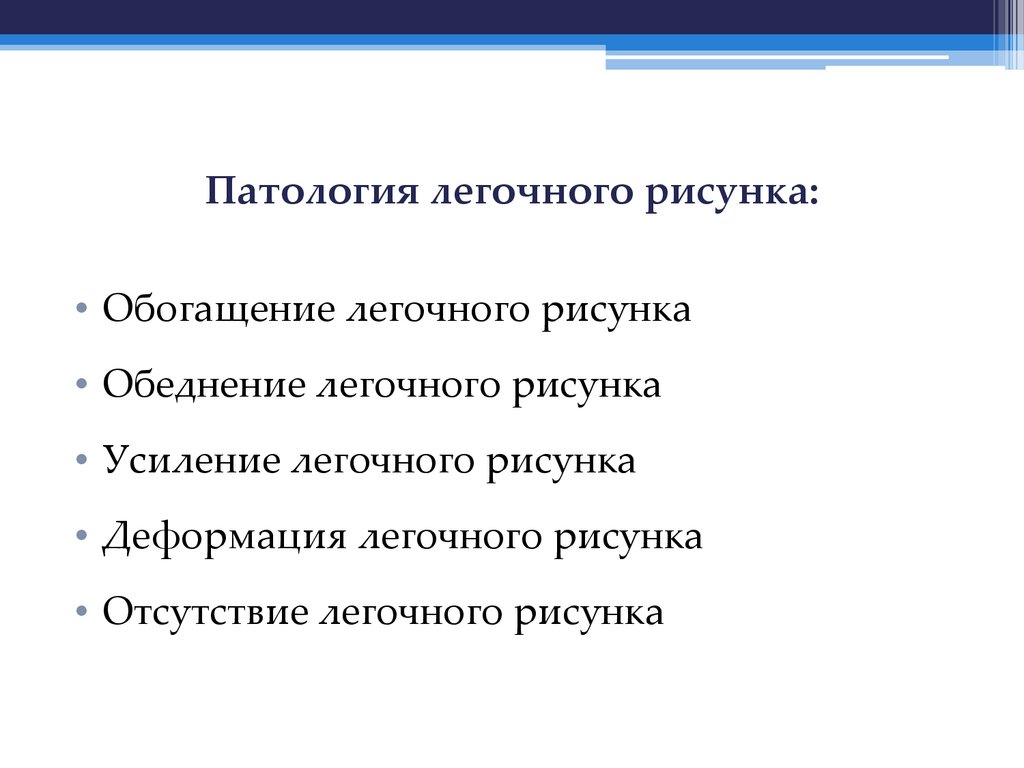 Патология легочного рисунка: