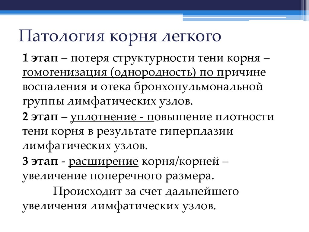 Патология корня легкого