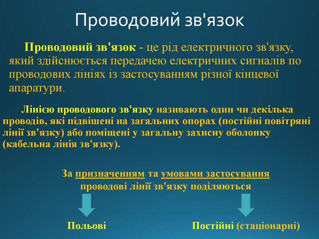 Проводовий зв'язок