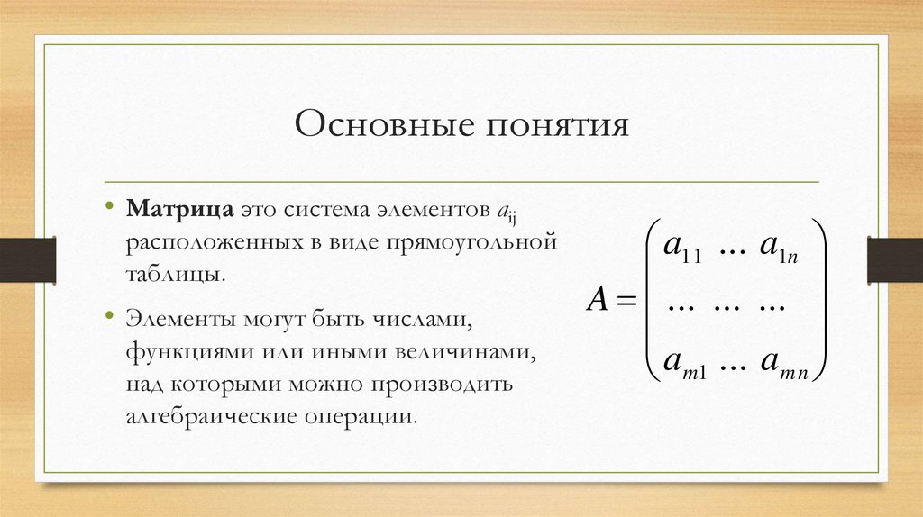 Основные понятия