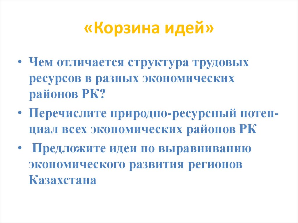 «Корзина идей»