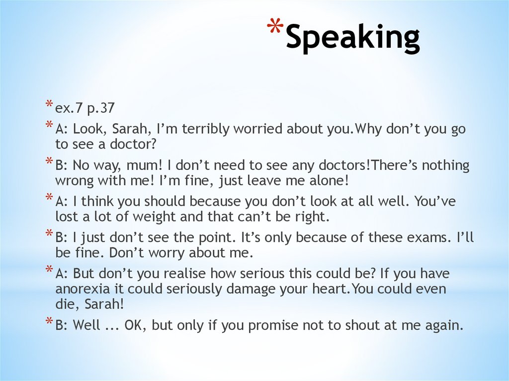 Speaking