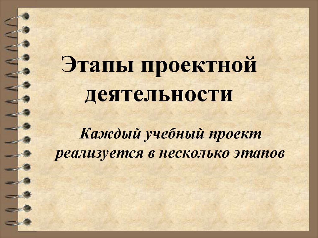 Этапы проектной деятельности