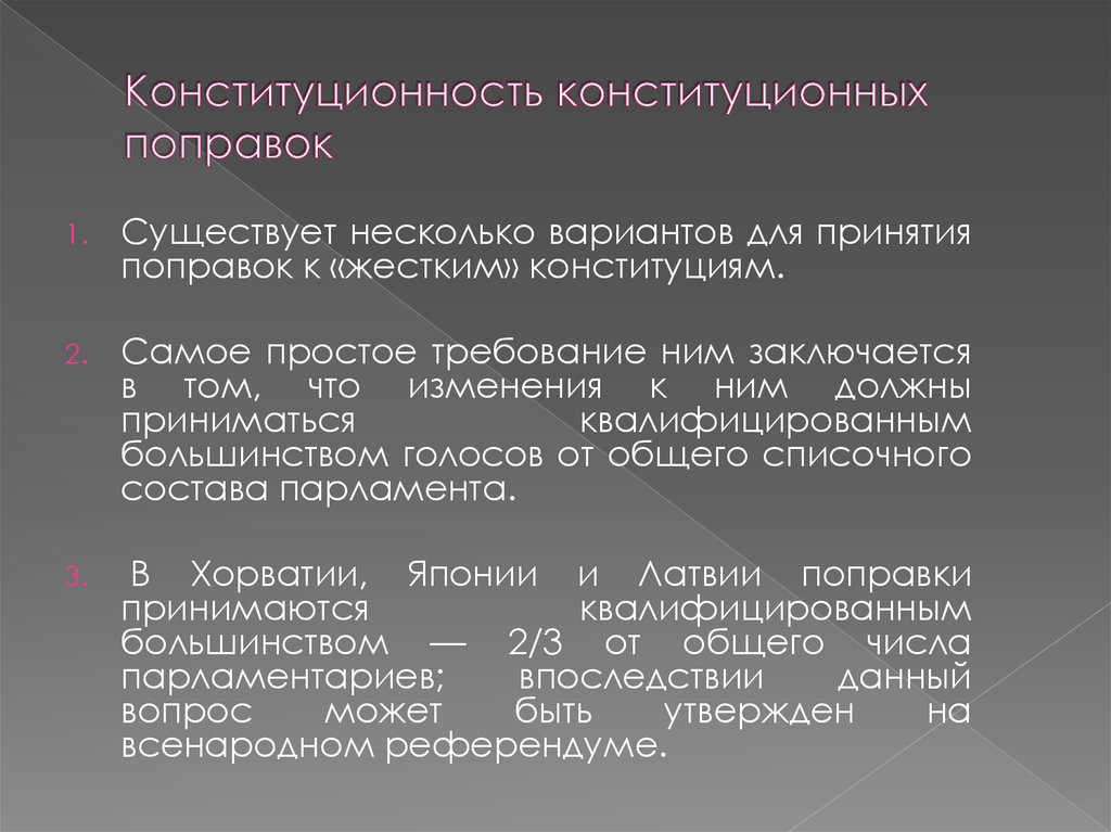 Конституционность конституционных поправок