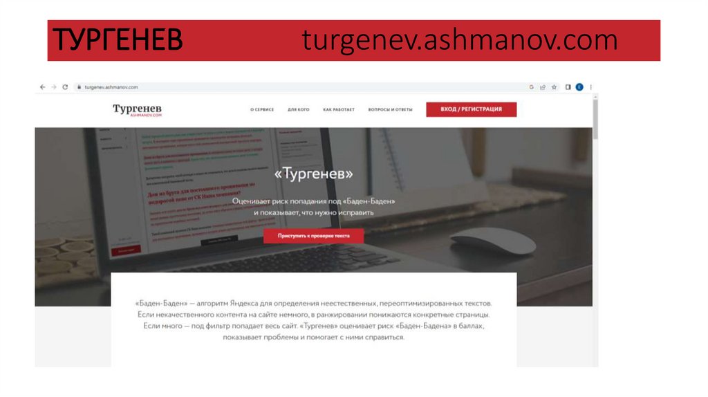 ТУРГЕНЕВ turgenev.ashmanov.com