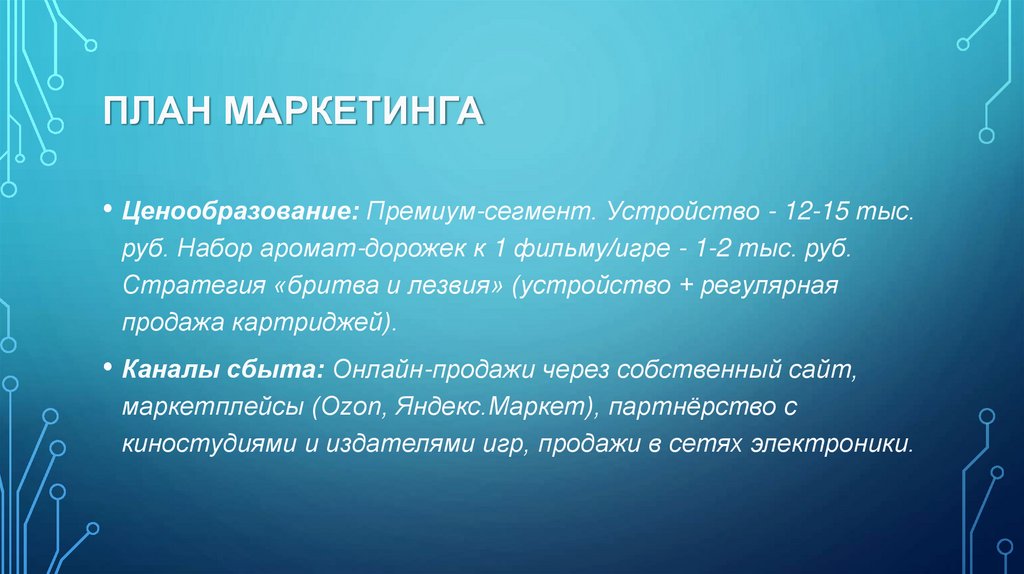 План маркетинга