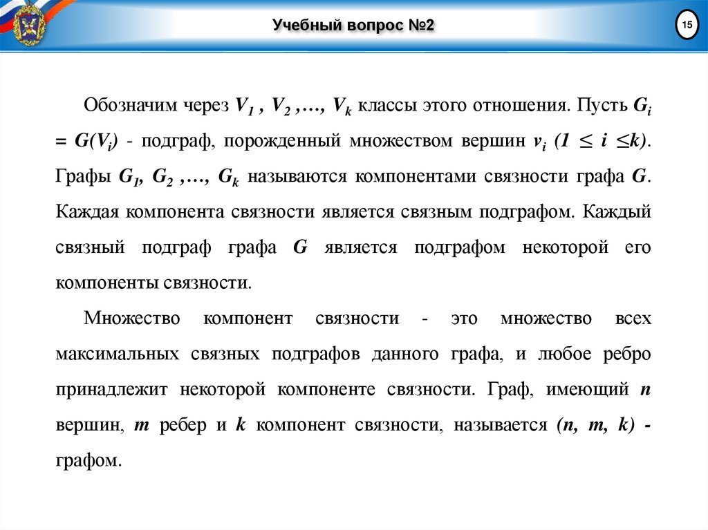 Учебный вопрос №2