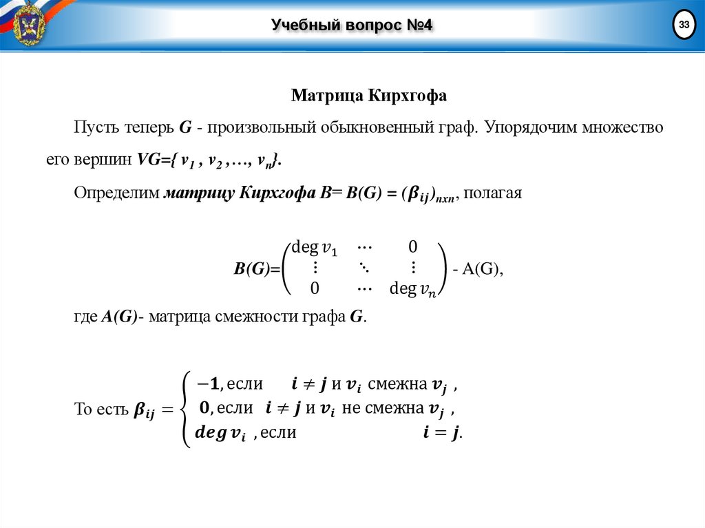 Учебный вопрос №4