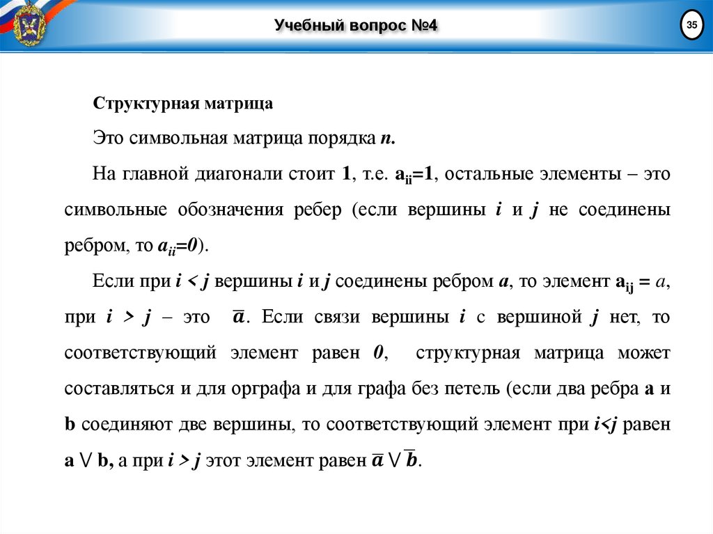 Учебный вопрос №4