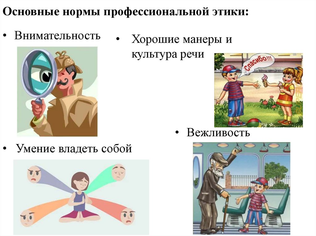 Основные нормы профессиональной этики: