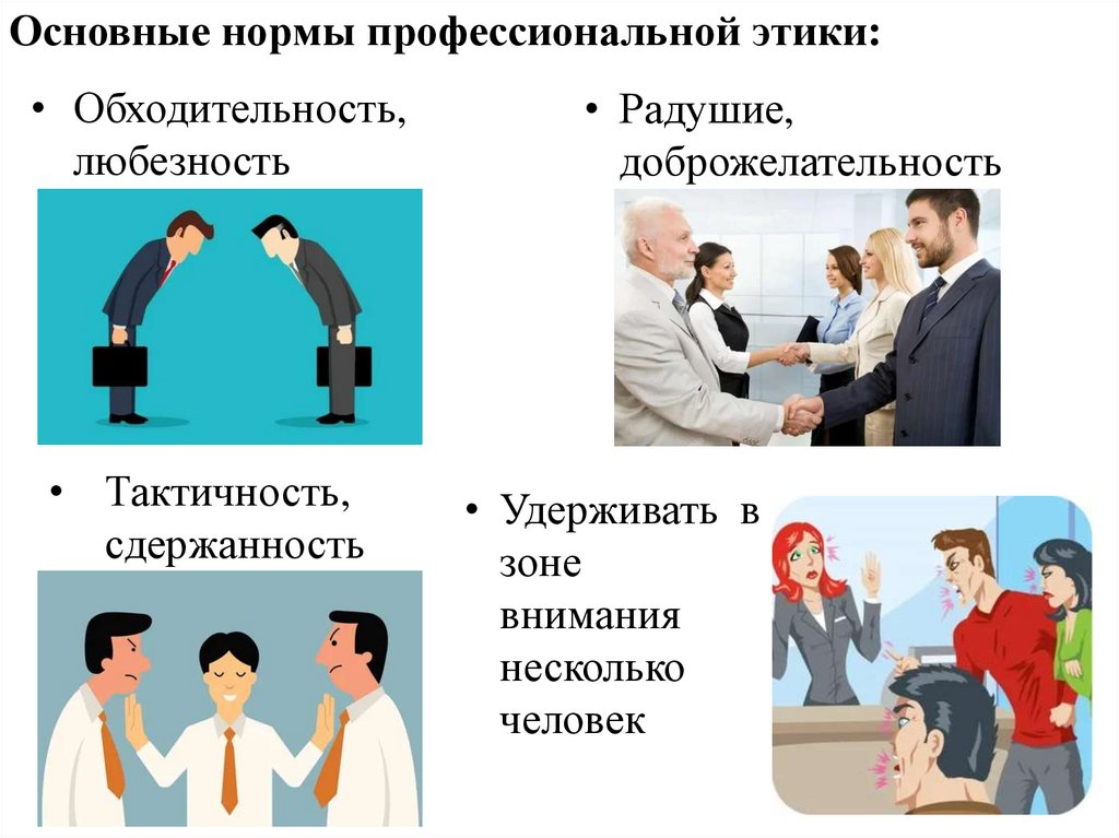 Основные нормы профессиональной этики: