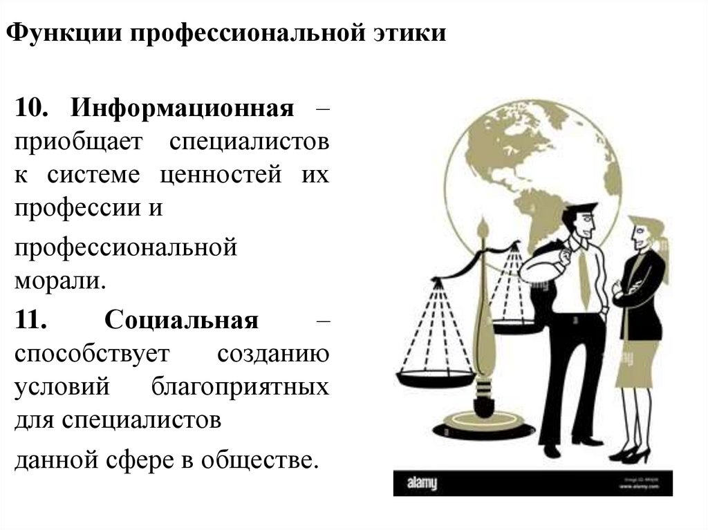 Функции профессиональной этики
