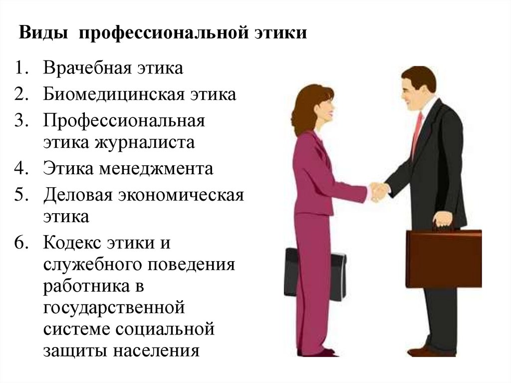 Виды профессиональной этики