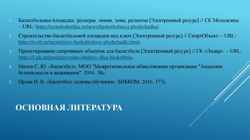 Основная литература