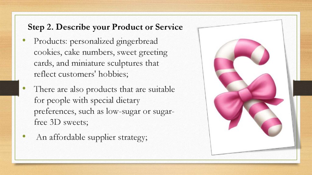 Step 2. Describe your Product or Service