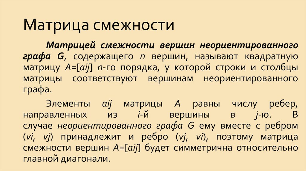 Матрица смежности