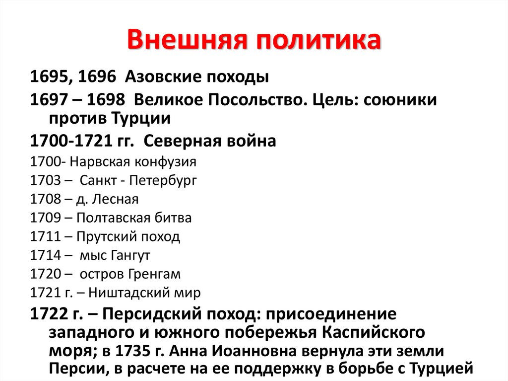 Внешняя политика