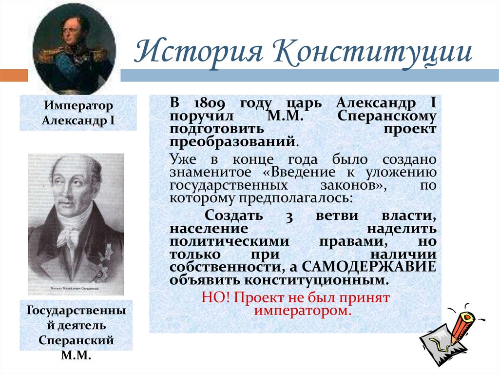 История Конституции