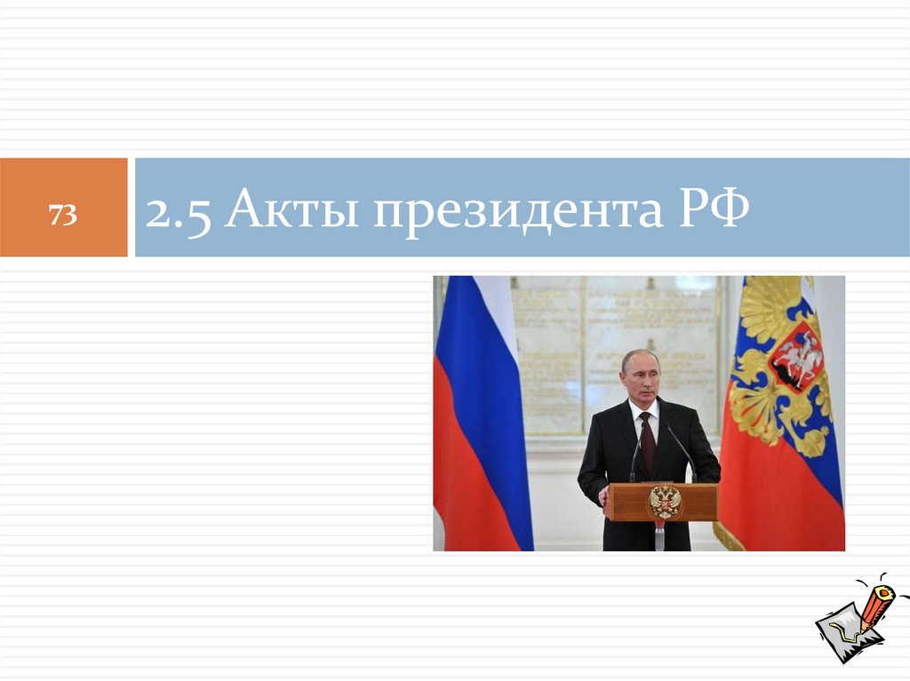 2.5 Акты президента РФ