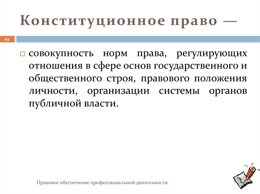 Конституционное право —