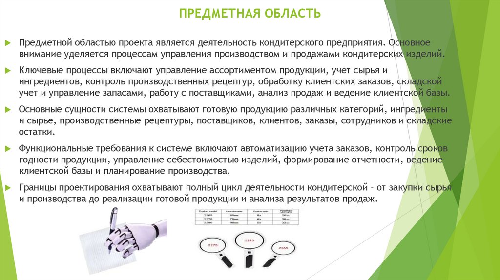 ПРЕДМЕТНАЯ ОБЛАСТЬ