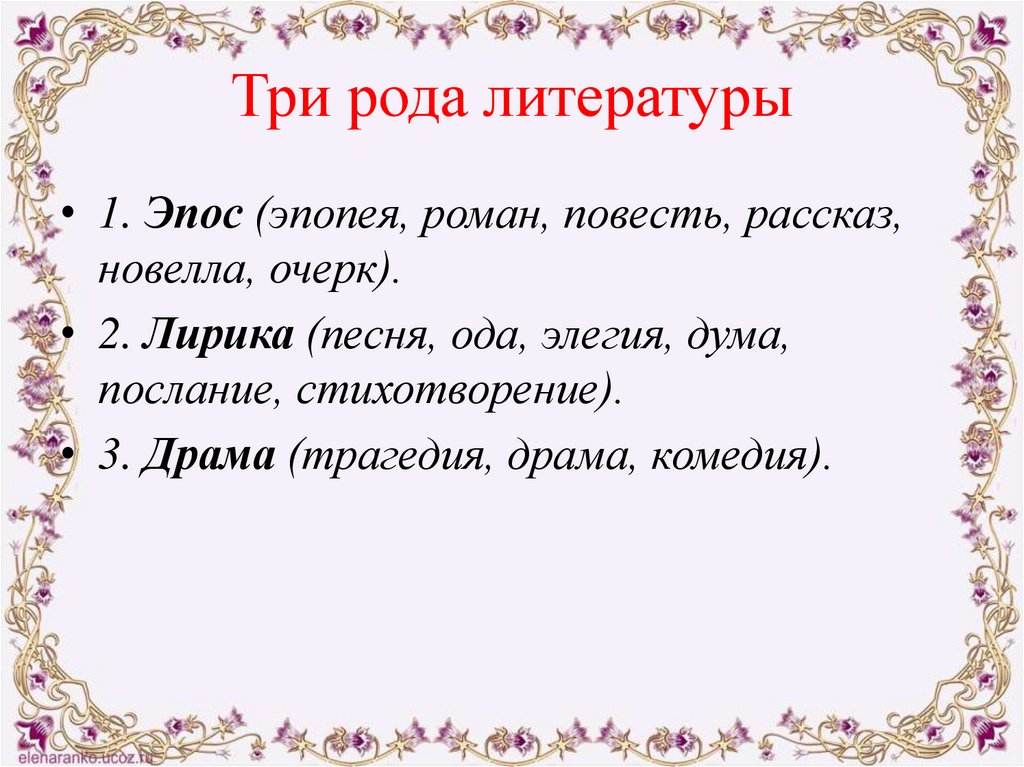 Три рода литературы