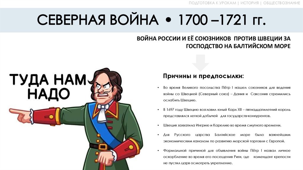 СЕВЕРНАЯ ВОЙНА 1700 –1721 гг.