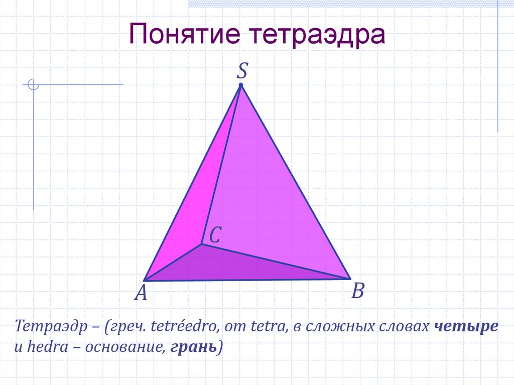 Понятие тетраэдра