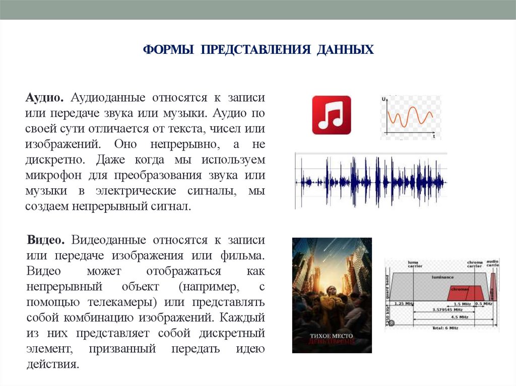 ФОРМЫ ПРЕДСТАВЛЕНИЯ ДАННЫХ