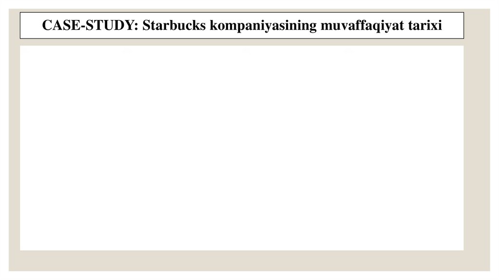 CASE-STUDY: Starbucks kompaniyasining muvaffaqiyat tarixi