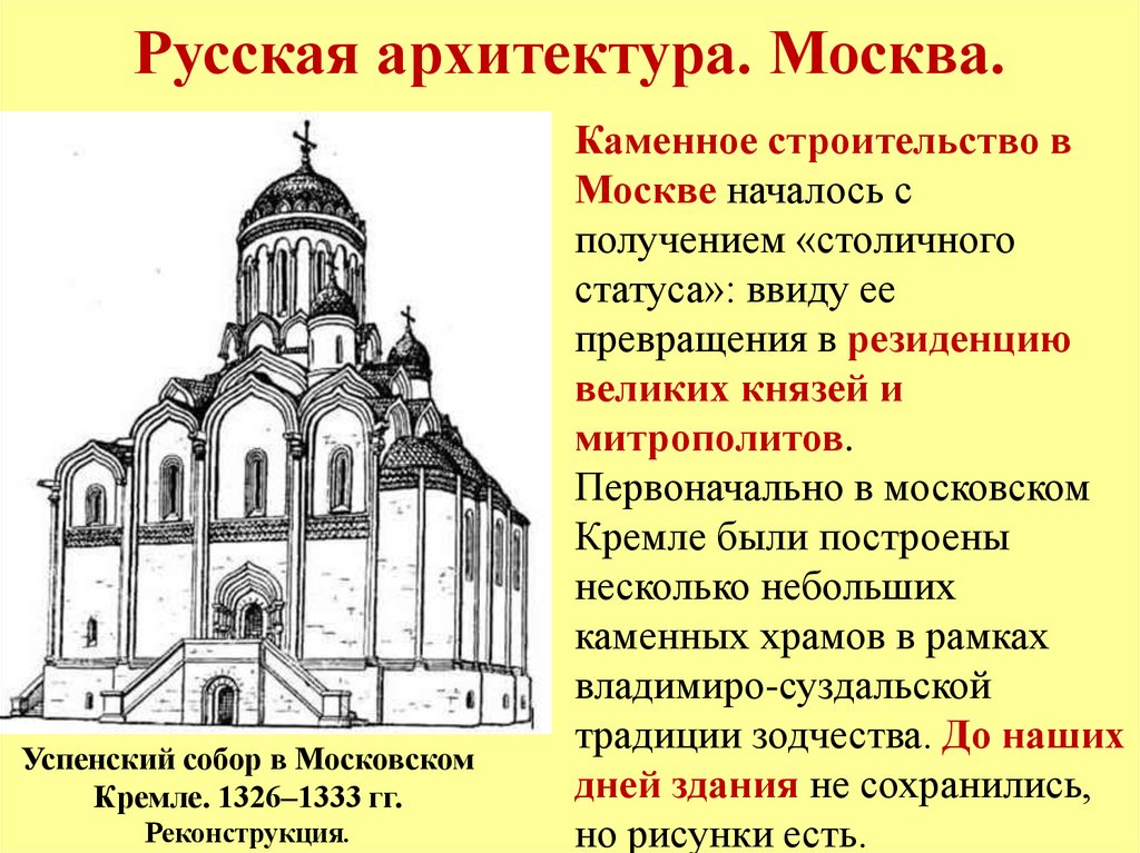 Русская архитектура. Москва.